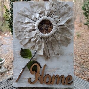 Rustic Textile SunFlower 3D Wall Decor